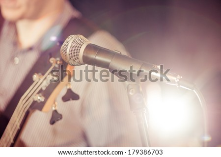 microphone closeup Royalty-Free Stock Photo #179386703