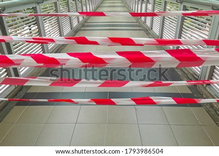 No entry area red and white tape
