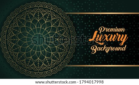 Background with golden mandalas, Round indian pattern, muslim pattern. Gold mandala design background. vector Illustrator.