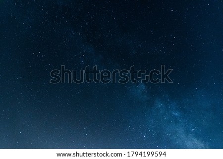 Starry Night Sky with Galaxy
