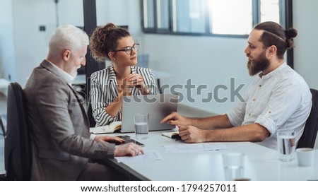 Group of business people have meeting in the office.