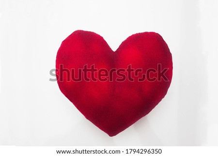 the image of heart-shaped pillow