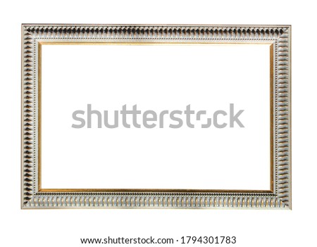 Horizontal frame with bronze and gold pattern for text, picture, photo, image, text, isolated on a white background