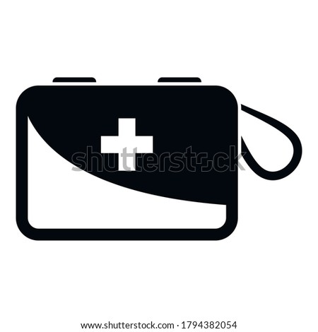 Survival first aid kit icon. Simple illustration of survival first aid kit vector icon for web design isolated on white background
