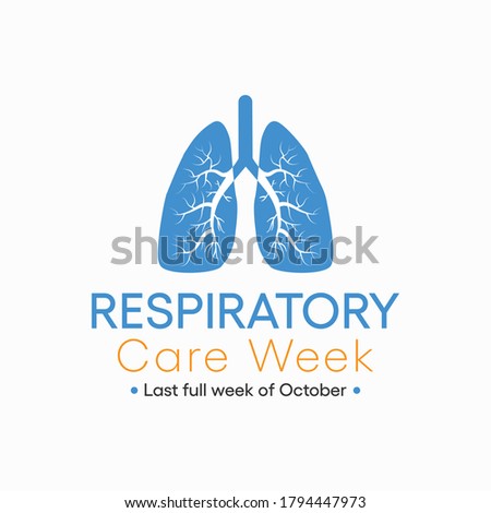 Vector illustration on the theme of Respiratory Care week observed each year in last full week of October across the globe. Royalty-Free Stock Photo #1794447973