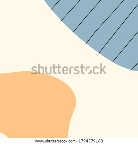 Abstract background for social media platform, stories, banner with abstract shapes orange and blue colors . Visual design for your social networks, personal blog, shop.