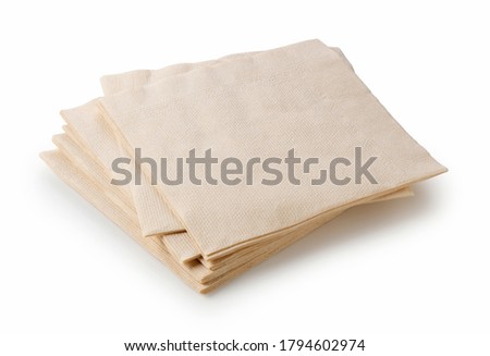 Paper napkins on a white background Royalty-Free Stock Photo #1794602974