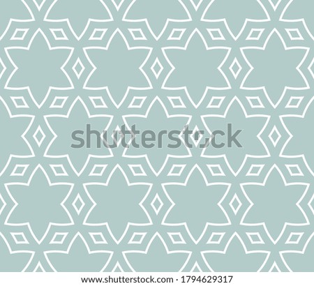 Seamless background for your designs. Modern vector light blue and white ornament. Geometric abstract pattern