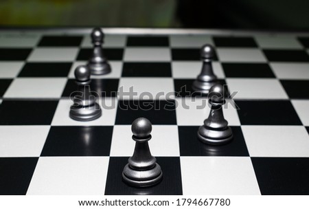 chess board with charecters, photography art