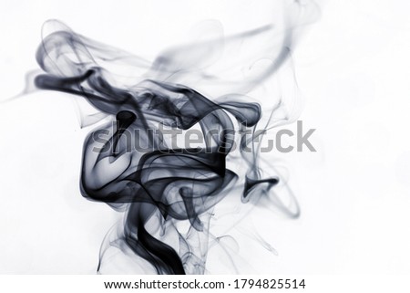 Close up of smoke abstract move freely in the air