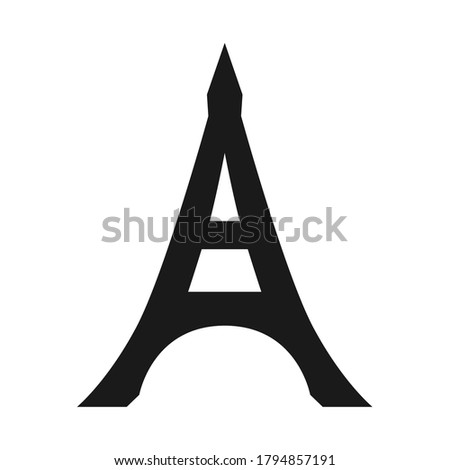 initial A with eiffel tower logo concept