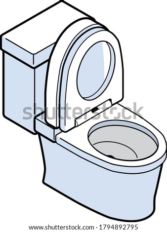 Western-style toilet with raised toilet seat