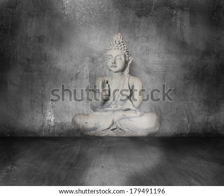 buddha with grunge background