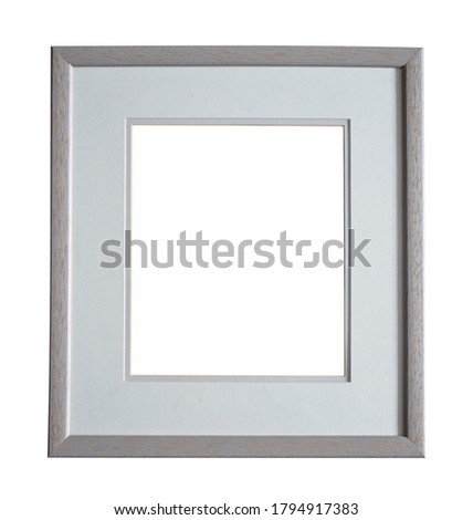 Wide blue vertical frame for text, picture, photo, image, text, isolated on a white background