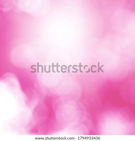 Pink background. Leaf blurred. The bokeh circle from the leaves with light shining through. Abstract background.