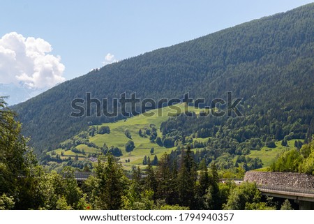 Mountain landscapes of the Gran San Bernardo Valley, Aosta Valley, Italy