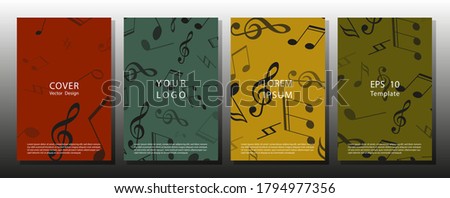 Set of musical ornament illustration concept. Karaoke bar poster. Music album cover. live music concept.