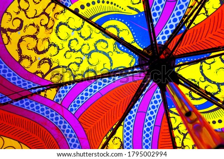 Beautiful Color Umbrella For Background