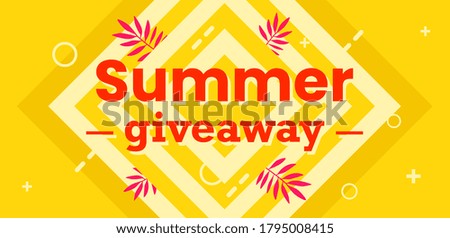 Summer giveaway web banner vector