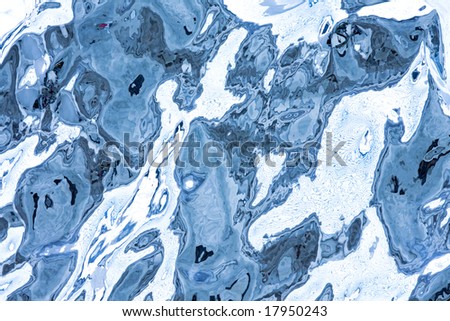 Abstract aluminum metal background in blue tone horizontal
