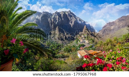 Masca village, the most visited tourist attraction of Tenerife, Spain Royalty-Free Stock Photo #1795067968
