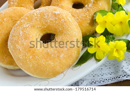 Parafrittus, fried cakes, traditional dessert of Carnival in Sardinia Royalty-Free Stock Photo #179516714