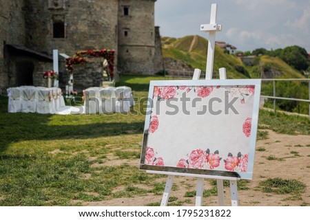 Frame for text at a wedding ceremony