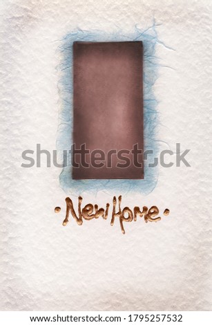New Home Card Motif Space Background