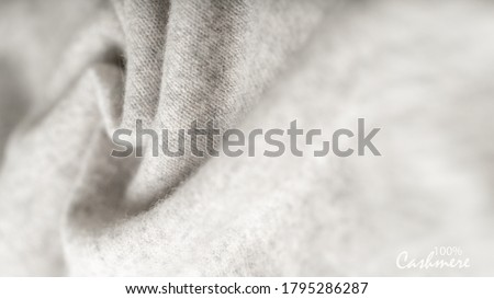 Light grey luxury pure cashmere texture. Blurred background with copy space Royalty-Free Stock Photo #1795286287