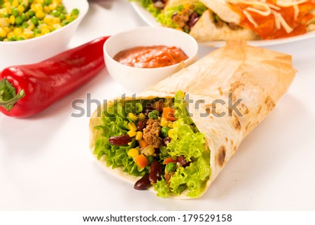 Burrito sandwich.