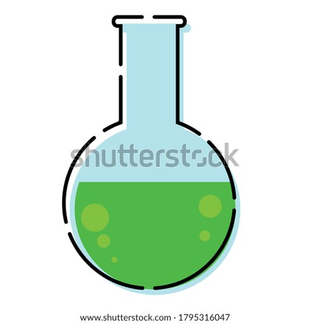 Isolated test tube icon. Laboratory icon - Vector