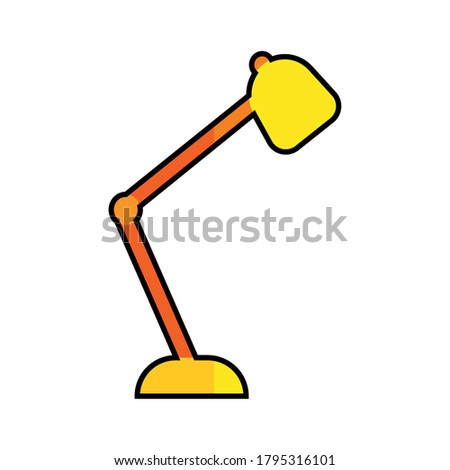 Isolated desk lamp icon. Office decoration - Vector