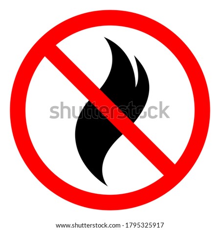 No Flammable Symbol Sign, Vector Illustration, Isolate On White Background Label .EPS10