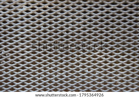 gray metal grill close up