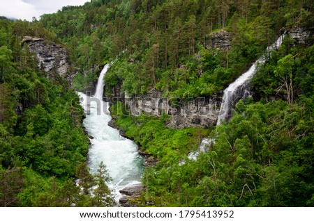Waterfall in Norway Geiranger - Travel destination