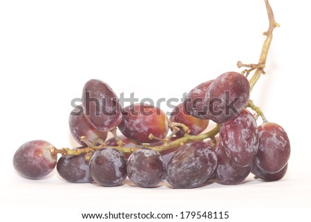 fresh red grapes
