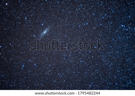 Night sky, star and Andromeda galaxy 