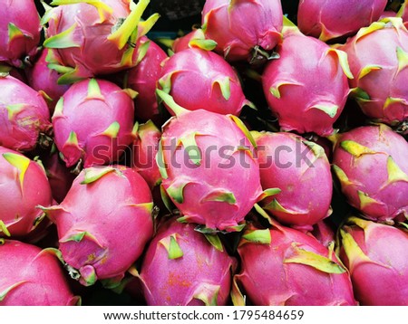 dragon fruit with dark pink color