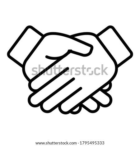 Handshake Flat Icon Isolated On White Background