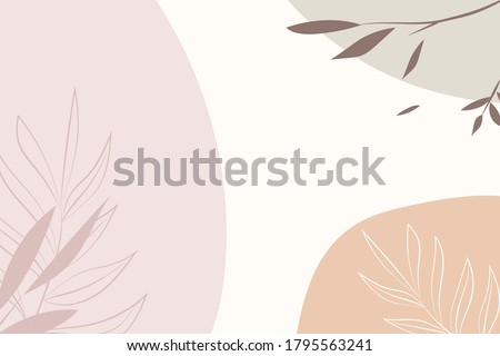 Beautiful leaves with pastel background. Royalty-Free Stock Photo #1795563241