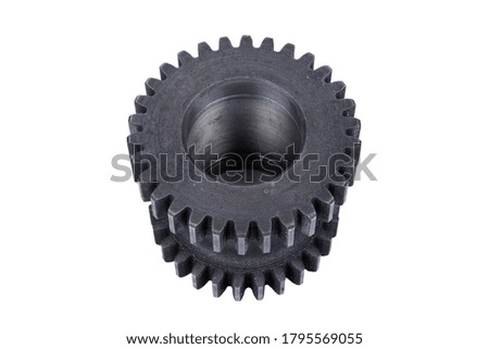 block of large steel gears for tractor