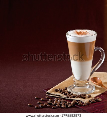Hot Drink Menu for Bar with Free Space to Write at your Convenience and Choice on a Square Size with Tissue Texture Background