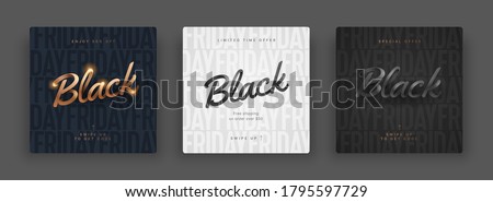 Black friday sale for social media. Screen backdrop for instagram stories and post, mobile app, banners, cards. Stories template. Royalty-Free Stock Photo #1795597729
