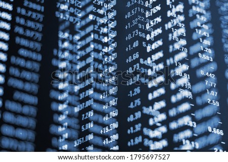 Stock market stock securities trading data analysis, trading data background Royalty-Free Stock Photo #1795697527