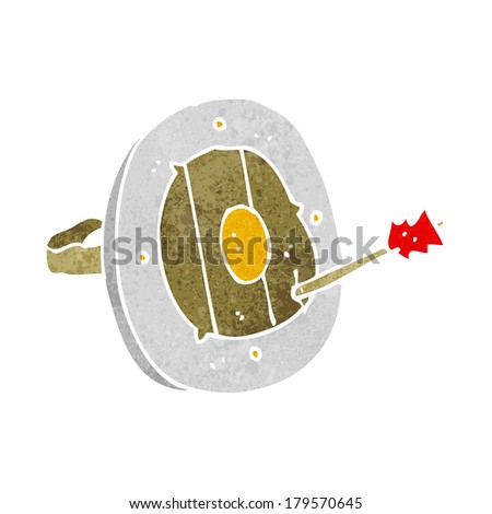 cartoon shield with arrow