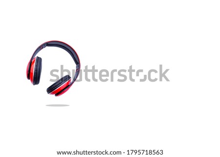 Headphone or headset on white background. Technology and Copy space concept
