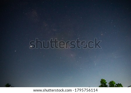 shining starry sky at night with  shining starry sky dark view