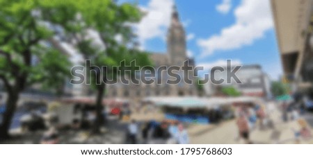 Blurred view of the pedestrian shopping area