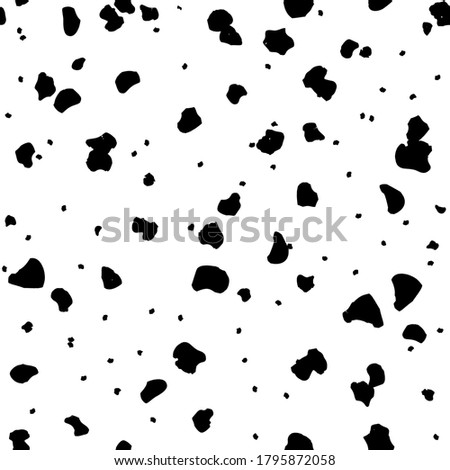 Dalmatian Mud Texture Vector Hide. Dirty Paint Animal Blob. White Dairy Cow. Black Animal Effect. Seamless Spray Pattern. Giraffe Stain Blot. Giraffe Spatter Monochrome Dog. Seamless Ink Splatter.