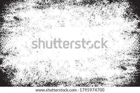 Scratched Frame. Grunge Urban Background Texture Vector. Dust Overlay. Distressed Grainy Grungy Framing Effect. Distressed Backdrop Vector Illustration. EPS 10.
